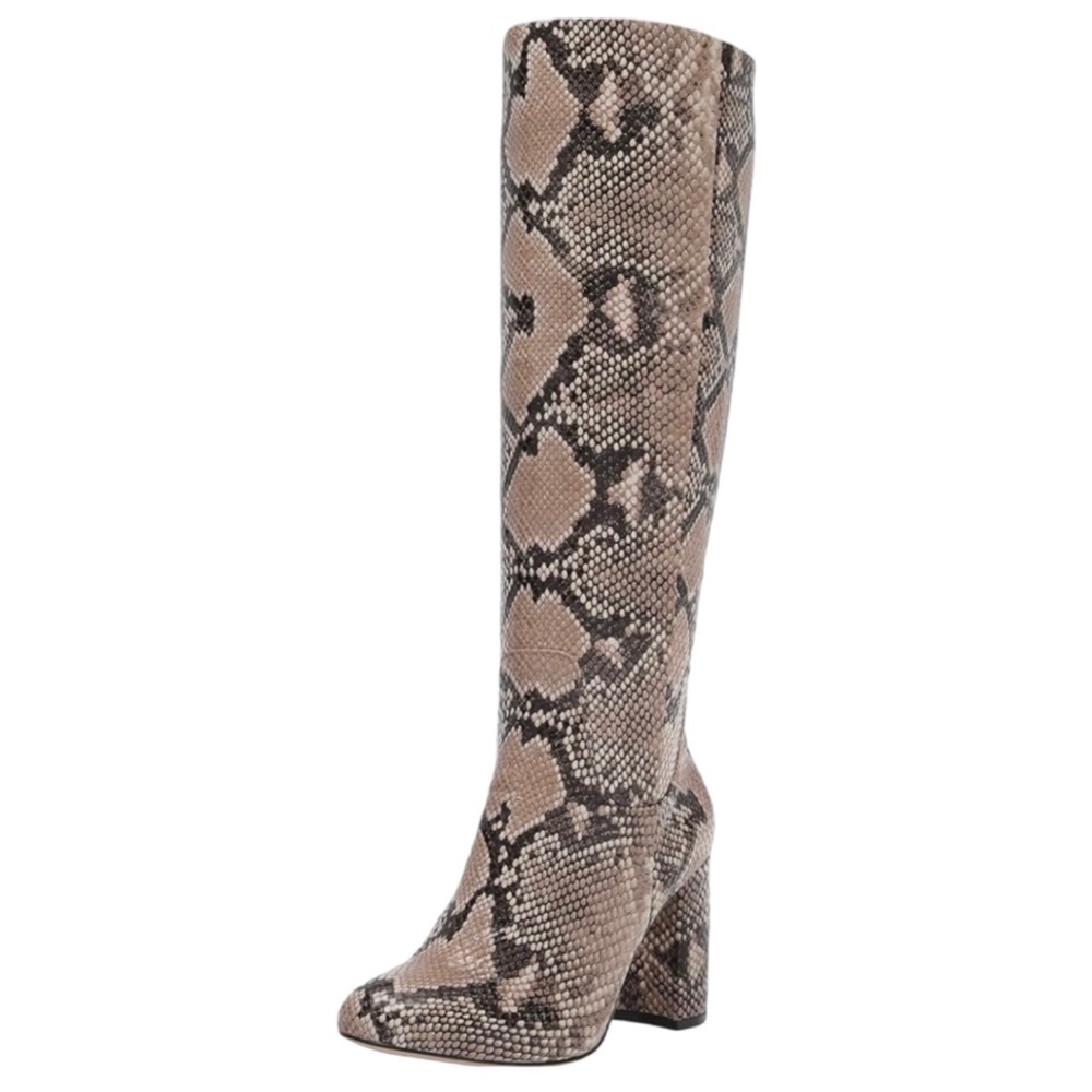 MIIM |‎ Women’s Tan Snakeskin Over-The-Knee Tall Boots -Size 6 $145